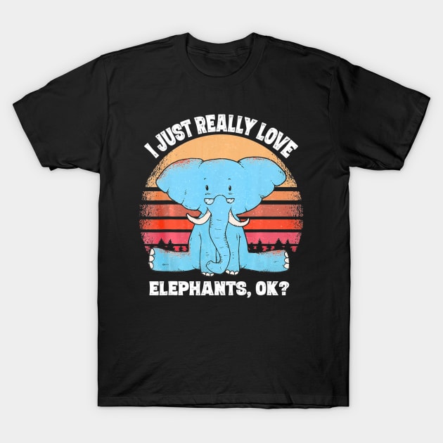 Love Elephant Shirt for Women and Girls Elephants Gifts T-Shirt by mlleradrian